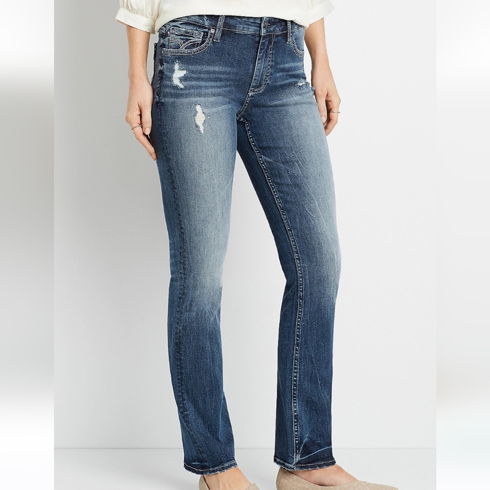 VGOSS NWT in bag not opened Dark wash Faux Flap Pocket Slim Boot Jean